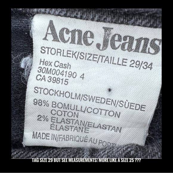 Acne jeans black denim Hex Cash - Picture 7 of 14